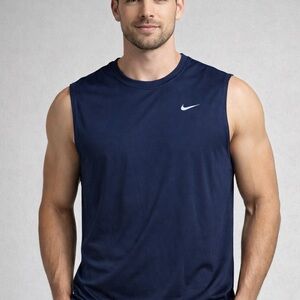 Nike Men's Dark Blue Tank Top
